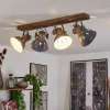 Lampes Industrielles-hofstein Plafonnier Orny Gris, Bois foncé, 4 lumières