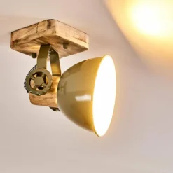 Lampes Vintages & Rétros-hofstein Plafonnier Orny Vert, 1 lumière