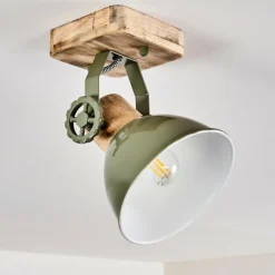 Lampes Vintages & Rétros-hofstein Plafonnier Orny Vert, 1 lumière