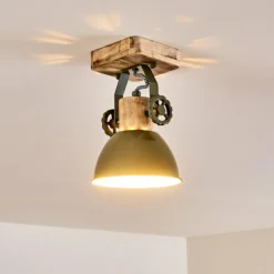 Lampes Vintages & Rétros-hofstein Plafonnier Orny Vert, 1 lumière