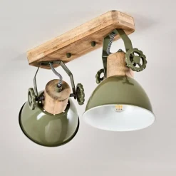 Lampes Vintages & Rétros-hofstein Plafonnier Orny Vert, 2 lumières