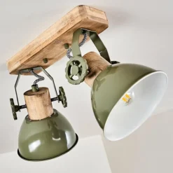 Lampes Vintages & Rétros-hofstein Plafonnier Orny Vert, 2 lumières