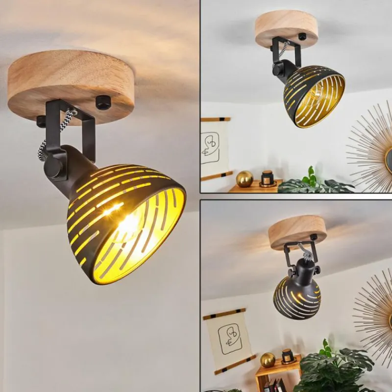 Lampes Dorées-hofstein Plafonnier Osina Écru, Noir, 1 lumière