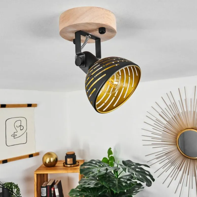 Lampes Dorées-hofstein Plafonnier Osina Écru, Noir, 1 lumière