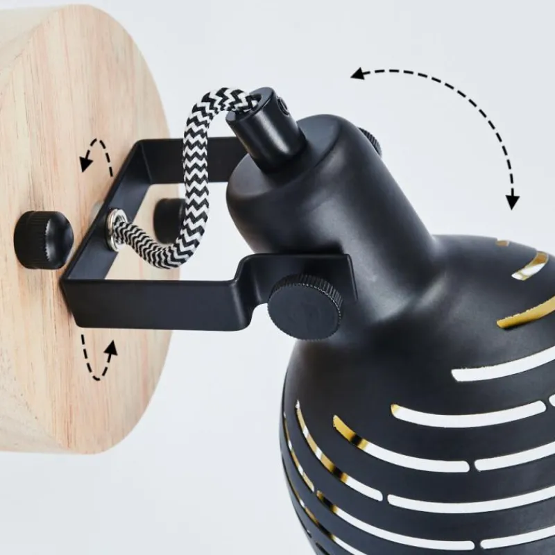 Lampes Dorées-hofstein Plafonnier Osina Écru, Noir, 1 lumière