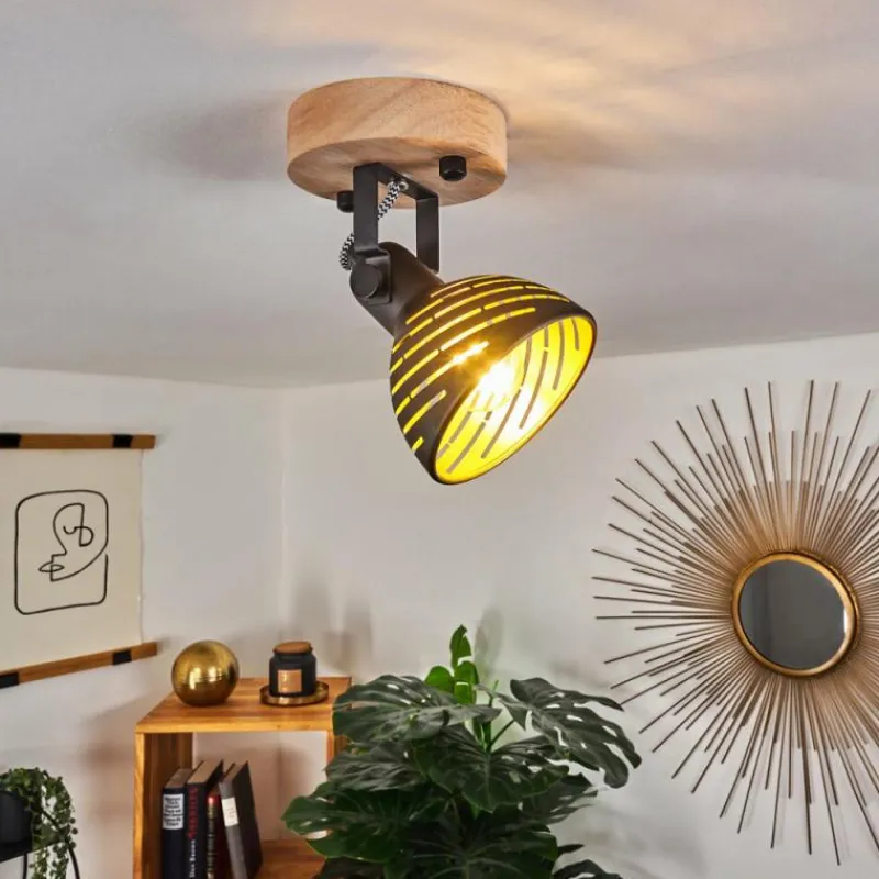 Lampes Dorées-hofstein Plafonnier Osina Écru, Noir, 1 lumière