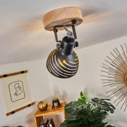 Lampes Dorées-hofstein Plafonnier Osina Écru, Noir, 1 lumière