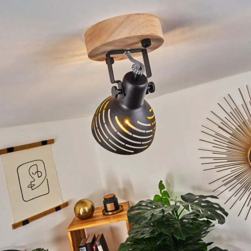 Lampes Dorées-hofstein Plafonnier Osina Écru, Noir, 1 lumière