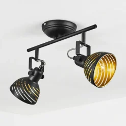 Lampes Dorées-hofstein Plafonnier Osina Noir, 2 lumières