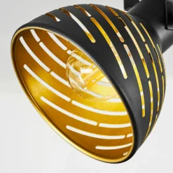 Lampes Dorées-hofstein Plafonnier Osina Noir, 3 lumières