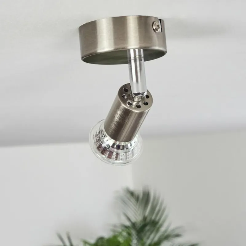 hofstein Plafonnier Oula LED Nickel mat, 1 lumière* Éclairage Led