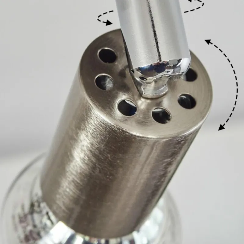 hofstein Plafonnier Oula LED Nickel mat, 1 lumière* Éclairage Led