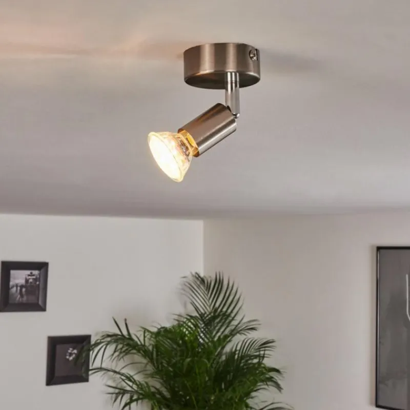 hofstein Plafonnier Oula LED Nickel mat, 1 lumière* Éclairage Led