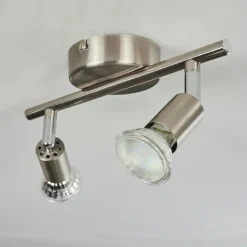 hofstein Plafonnier Oula LED Nickel mat, 2 lumières