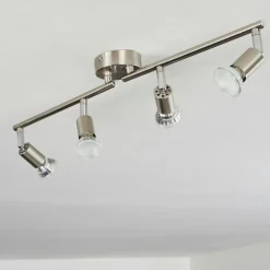 hofstein Plafonnier Oula LED Nickel mat, 4 lumières