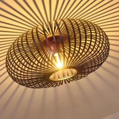 hofstein Plafonnier Ovari Noir, 1 lumière