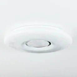 hofstein Plafonnier Page LED Blanc, 2 lumières, Télécommandes, Changeur de couleurs