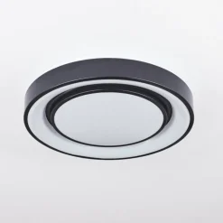 hofstein Plafonnier Page LED Noir, Blanc, 2 lumières, Télécommandes, Changeur de couleurs* Éclairage Led