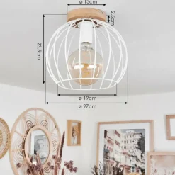 Luminaires Scandinaves-hofstein Plafonnier Pajalta Écru, 1 lumière