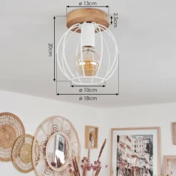 Luminaires Scandinaves-hofstein Plafonnier Pajalta Écru, 1 lumière