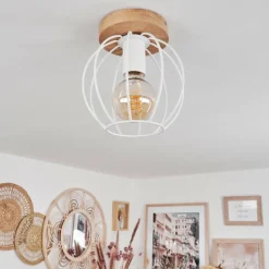 Luminaires Scandinaves-hofstein Plafonnier Pajalta Écru, 1 lumière