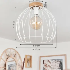 Luminaires Scandinaves-hofstein Plafonnier Pajalta Écru, 1 lumière