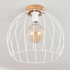 Luminaires Scandinaves-hofstein Plafonnier Pajalta Écru, 1 lumière