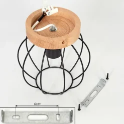 Lampes En Bois-hofstein Plafonnier Pajalta Écru, 1 lumière