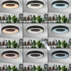 hofstein Plafonnier Palanko LED Blanc, 1 lumière, Télécommandes