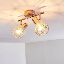 hofstein Plafonnier Palmira Cuivre, 2 lumières