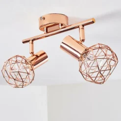 hofstein Plafonnier Palmira Cuivre, 2 lumières