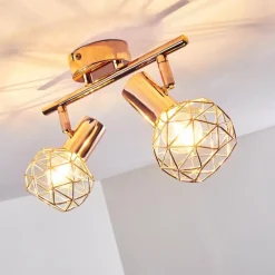 hofstein Plafonnier Palmira Cuivre, 2 lumières