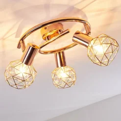 hofstein Plafonnier Palmira Cuivre, 3 lumières