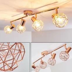 hofstein Plafonnier Palmira Cuivre, 4 lumières