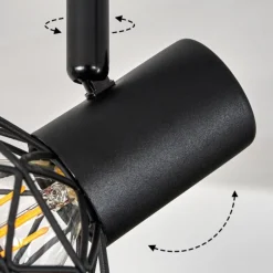 Lampes Vintages & Rétros-hofstein Plafonnier Palmira Noir, 4 lumières