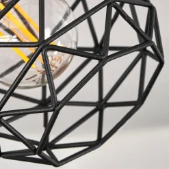 Lampes Dorées-hofstein Plafonnier Palmira Or, Noir, 2 lumières