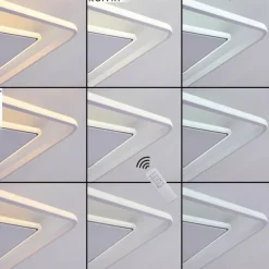 hofstein Plafonnier Panchita LED Blanc, 1 lumière, Télécommandes