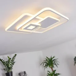 hofstein Plafonnier Panchita LED Blanc, 1 lumière, Télécommandes