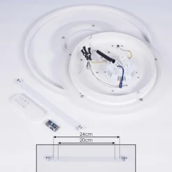 hofstein Plafonnier Panchita LED Blanc, 1 lumière, Télécommandes
