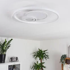 hofstein Plafonnier Panchita LED Blanc, 1 lumière, Télécommandes