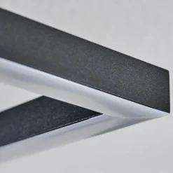 Lampes En Bois-hofstein Plafonnier Panqueua LED Brun, Noir, 1 lumière, Télécommandes