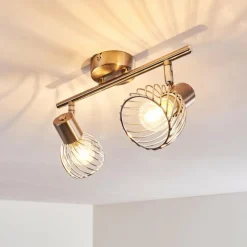 hofstein Plafonnier Parado Nickel mat, 2 lumières