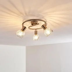 hofstein Plafonnier Parado Nickel mat, 3 lumières