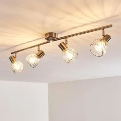 hofstein Plafonnier Parado Nickel mat, 4 lumières