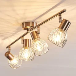 hofstein Plafonnier Parado Nickel mat, 4 lumières