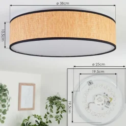 Luminaires Scandinaves-hofstein Plafonnier Parbiak LED Blanc, 1 lumière