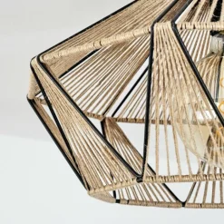 Style Boho-Chic-hofstein Plafonnier Pardieiro Noir, 1 lumière