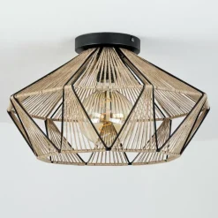 Style Boho-Chic-hofstein Plafonnier Pardieiro Noir, 1 lumière