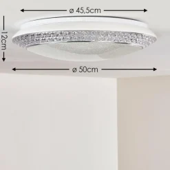 hofstein Plafonnier Parrita LED Blanc, 1 lumière, Télécommandes, Changeur de couleurs* Éclairage Led