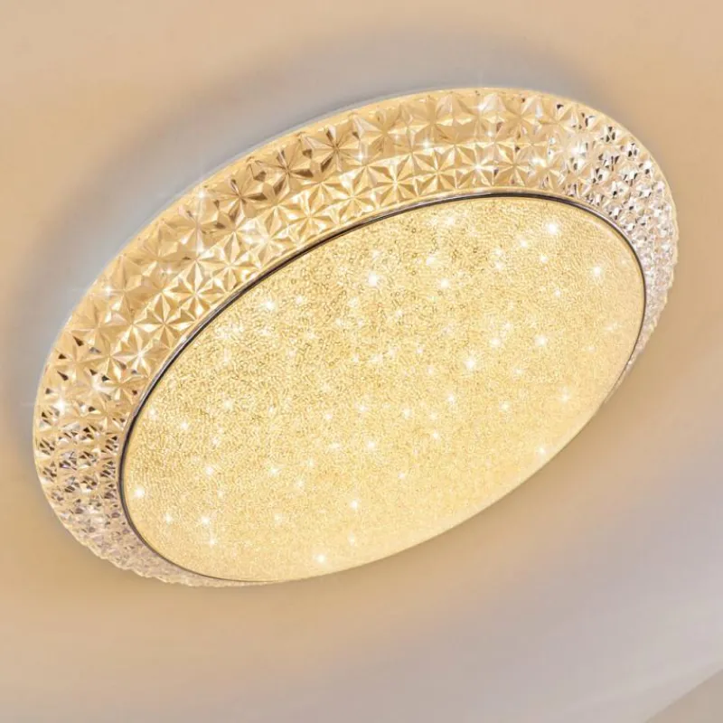 hofstein Plafonnier Parrita LED Blanc, 1 lumière, Télécommandes, Changeur de couleurs* Éclairage Led